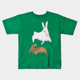 Cute Japanese Rabbits Bunnies Art Aesthetics Kids T-Shirt